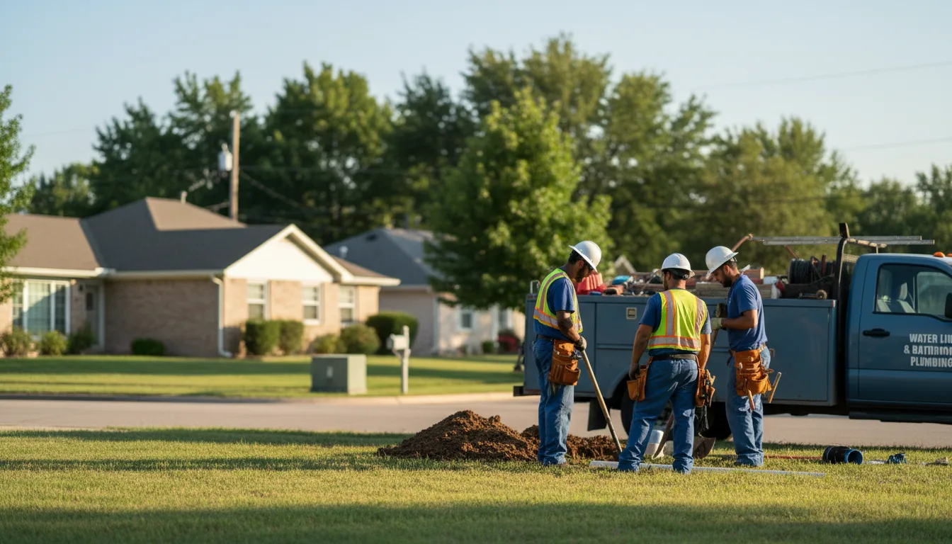 Residential water line and bathroom plumbing service in Hancocks Bridge, NJ
